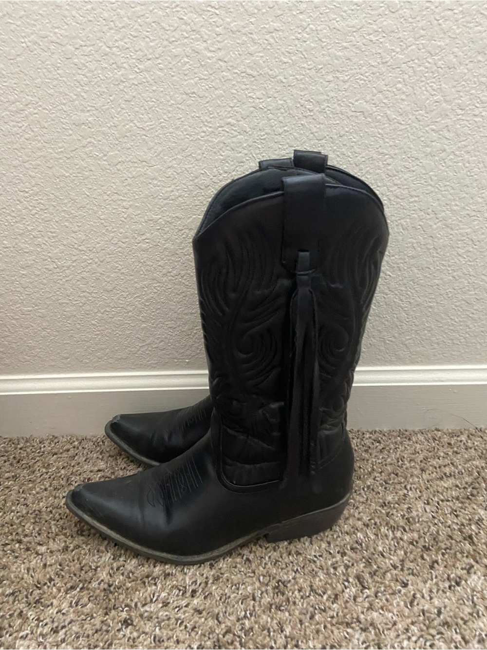 Black Women's Western Cowboy Boots